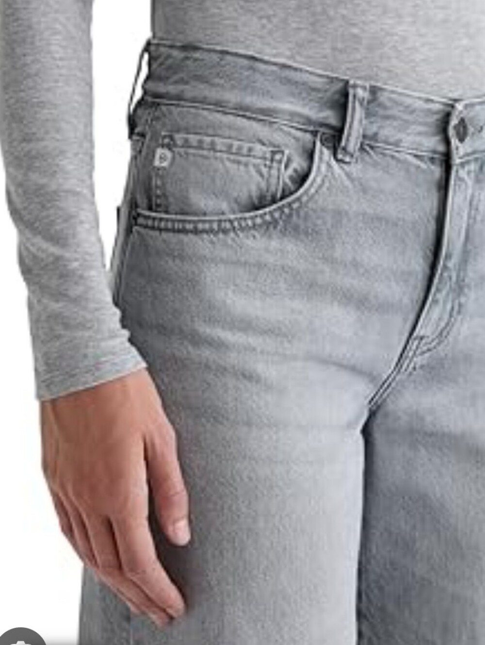 Ag Adriano Goldschmied High-Rise Light Gray Jeans